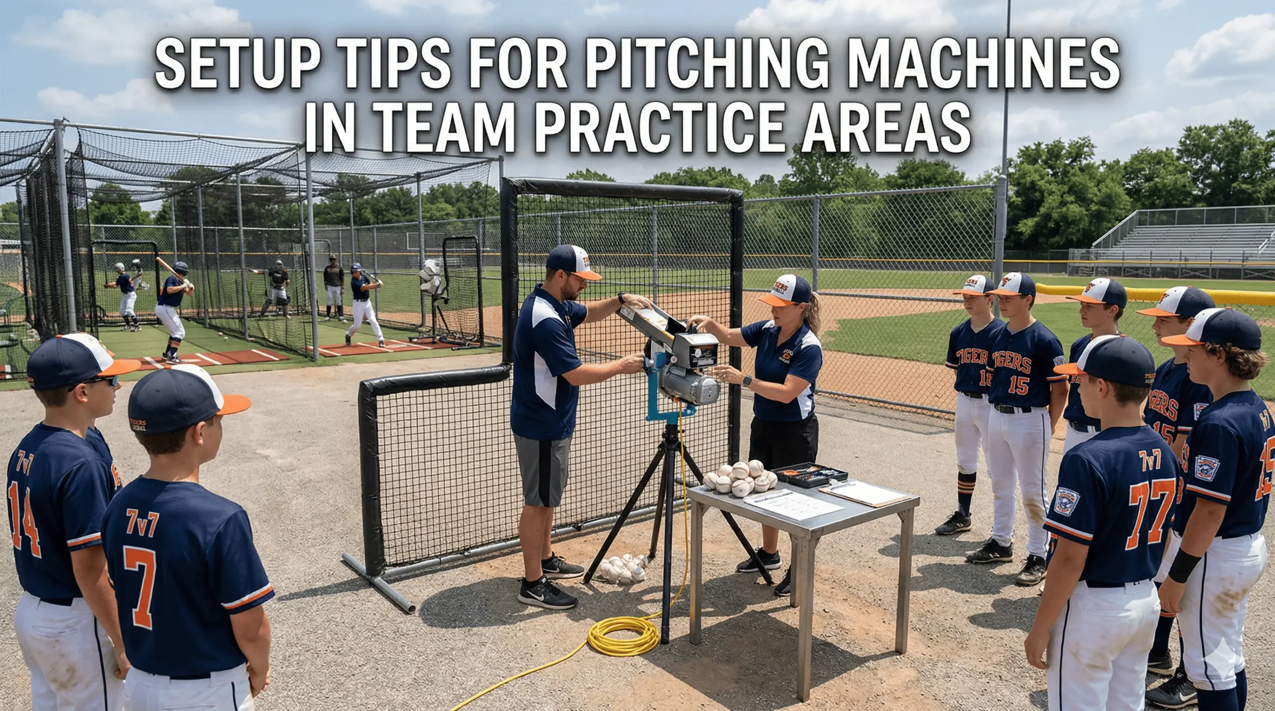 Setup Tips for Pitching Machines in Team Practice Areas